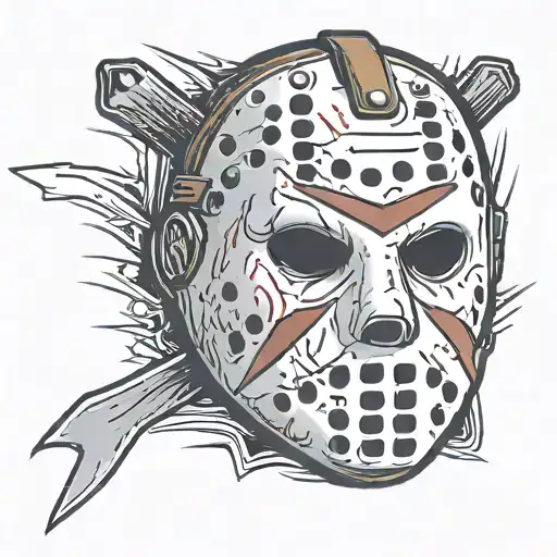jason voorhees mask tattoo design idea