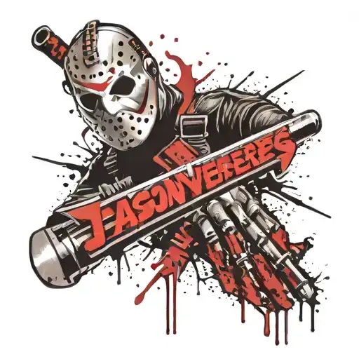 jason voorhees, michael myers, freddy krueger show his blade glove tattoo design idea