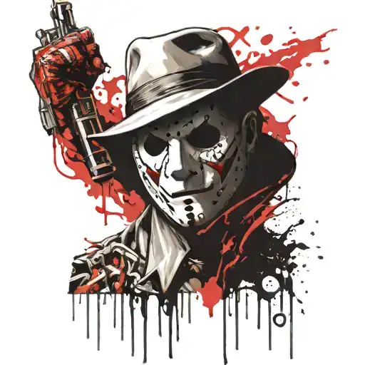 jason voorhees, michael myers, freddy krueger tattoo design idea