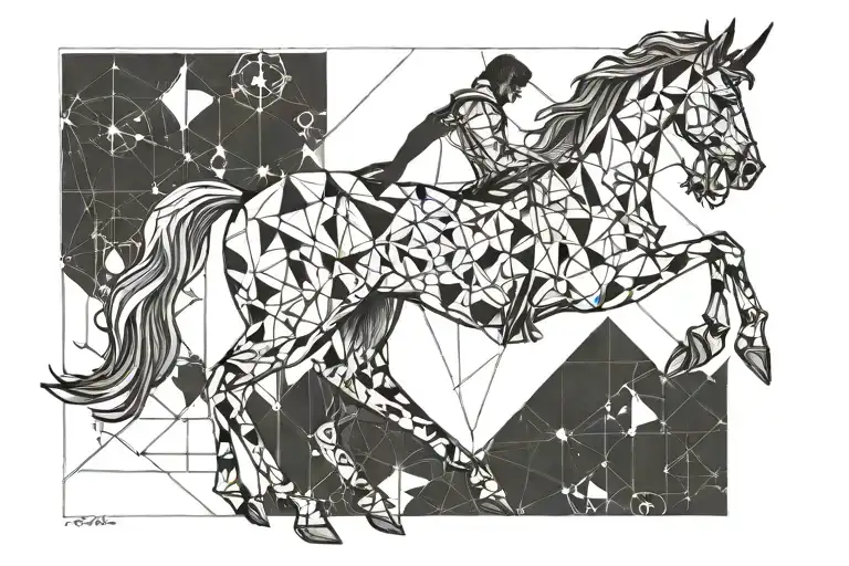 centaur mithology tattoo design idea
