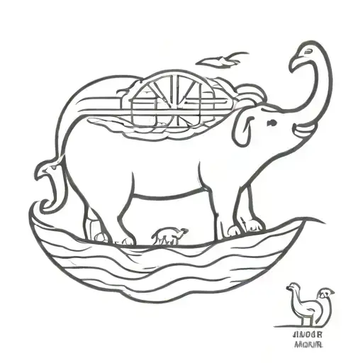 Noah's ark themed tattoo tattoo design idea