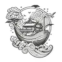 Noah's ark themed tattoo tattoo design idea