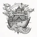 Noah's ark themed tattoo tattoo design idea