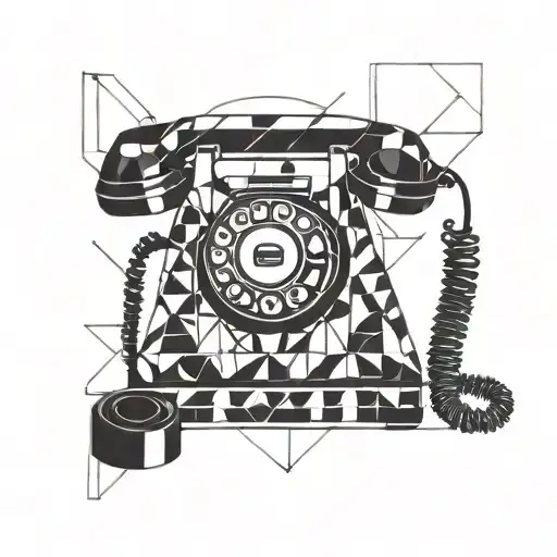 telephone cafe amitie tattoo design idea