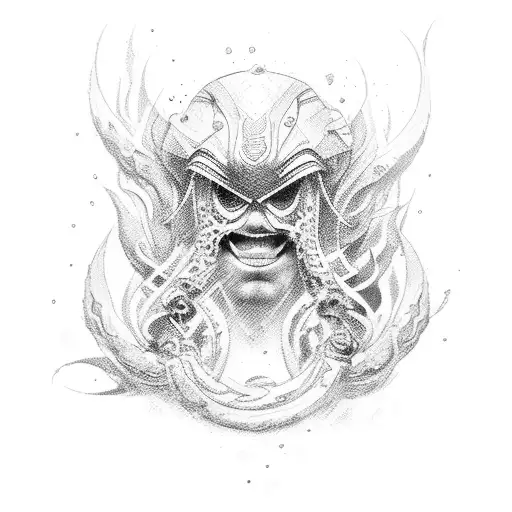 Man siren tattoo design idea