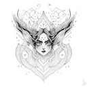 Man siren tattoo design idea