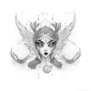 Man siren tattoo design idea