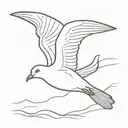 seagull flying tattoo design idea
