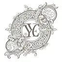 Initials Y A E together symbolizing family  tattoo design idea