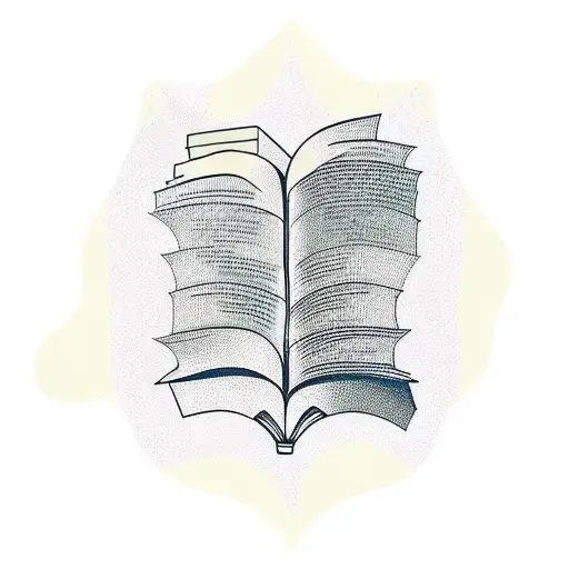 A new-school style tattoo of a bookshelf filled with vibrant books, where each book represents a different aspect of psychology. tattoo design idea