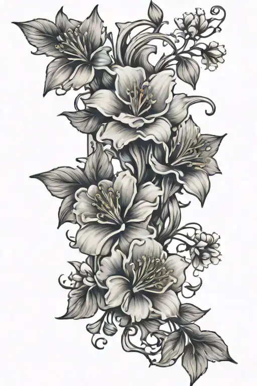 spine tattoo with buttercup flowers intertwined with vines  tattoo design idea