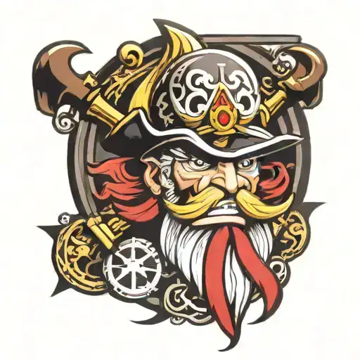 whitebeard logo tattoo design idea