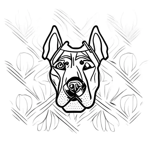 Cane Corso named tupac tattoo design idea
