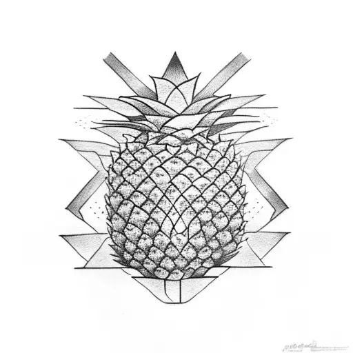 Pineapple tattoo design idea