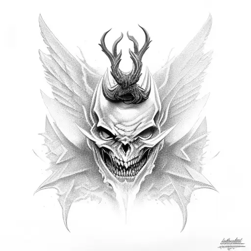 devil wings tattoo design idea