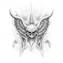 devil wings tattoo design idea