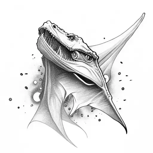 A pterodactyl tattoo design idea