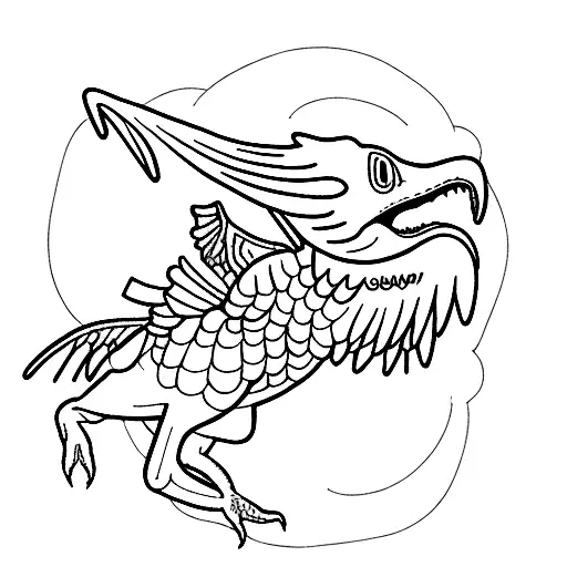 A pterodactyl tattoo design idea