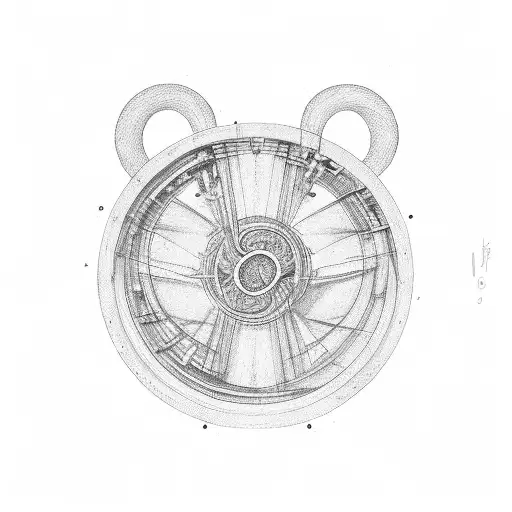 ouroboros and circle of fifths tattoo design idea