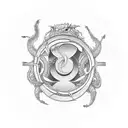 ouroboros, circle of fifths tattoo design idea