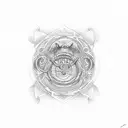 ouroboros, circle of fifths tattoo design idea