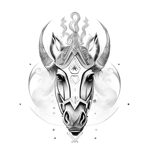 illyrian warrior with horse tattoo design idea