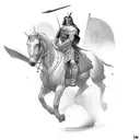 illyrian warrior on a horse tattoo design idea