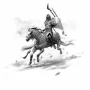 illyrian warrior on a horse tattoo design idea