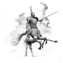illyrian warrior on a horse tattoo design idea