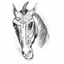 illyrian warrior with horse tattoo design idea