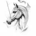 illyrian warrior with horse tattoo design idea