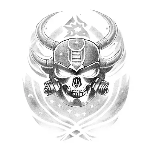 space marine tattoo design idea