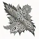 bindrunes full sleeve tattoo design idea