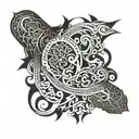 bindrunes full sleeve tattoo design idea