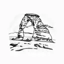 delicate arch monument  tattoo design idea