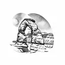 delicate arch monument  tattoo design idea