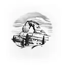 delicate arch monument  tattoo design idea
