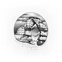 delicate arch monument  tattoo design idea