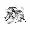 delicate arch monument  tattoo design idea