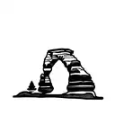 delicate arch monument  tattoo design idea