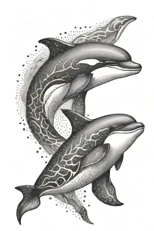 dolphin orca whale tattoo design idea