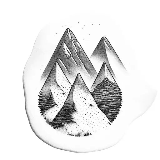 mountains, kayak, disc golf  tattoo design idea
