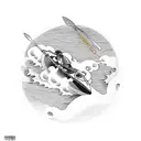 Kayak down a mountain with a cross in the clouds tattoo design idea