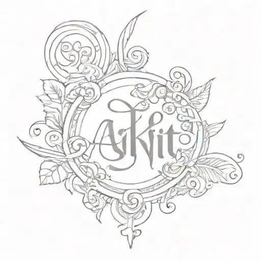 ankit name in hindi tattoo design idea
