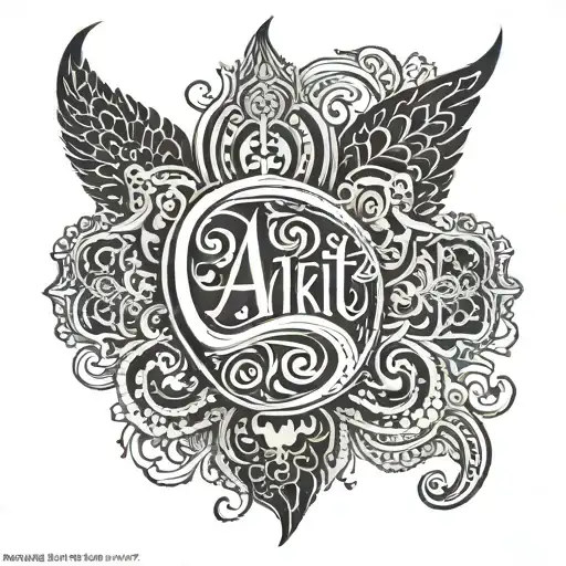 ankit name in hindi tattoo design idea