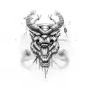 marine corps, powerlines, big game hunting tattoo design idea