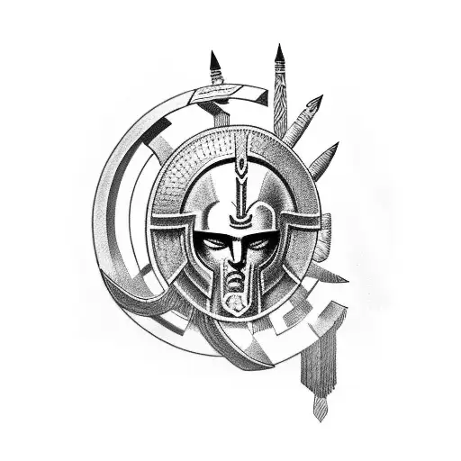 Greek spartan tattoo tattoo design idea