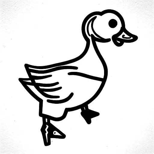 duck with a glock tattoo design idea
