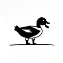 duck with a glock tattoo design idea