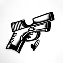 duck with a glock tattoo design idea